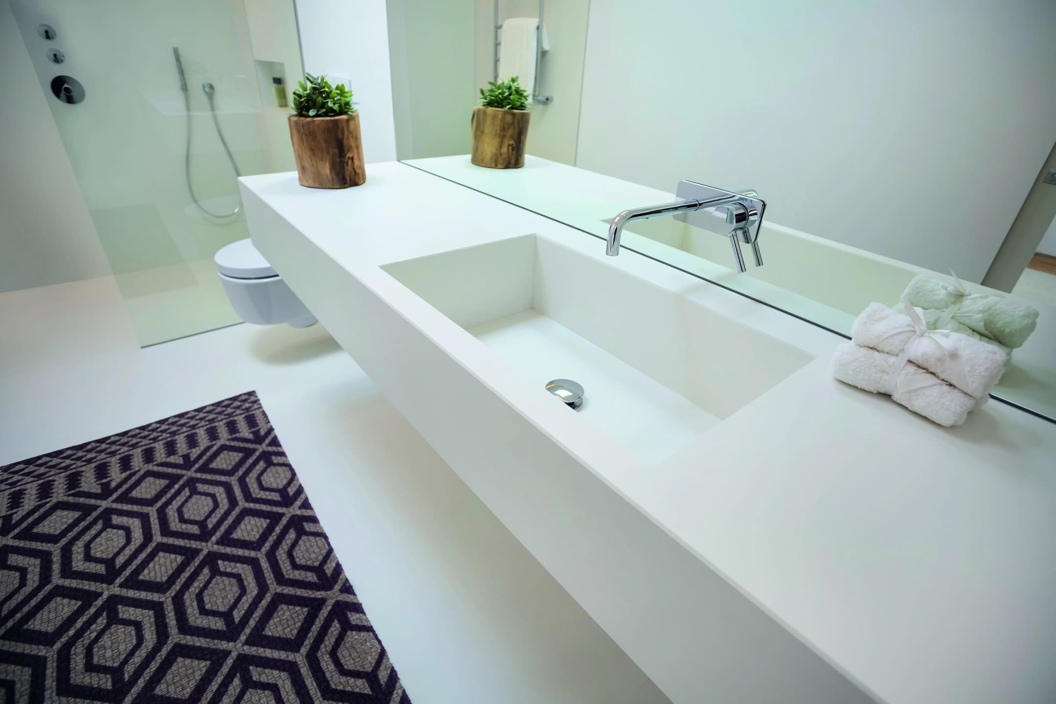 Encimera de baño en cuarzo